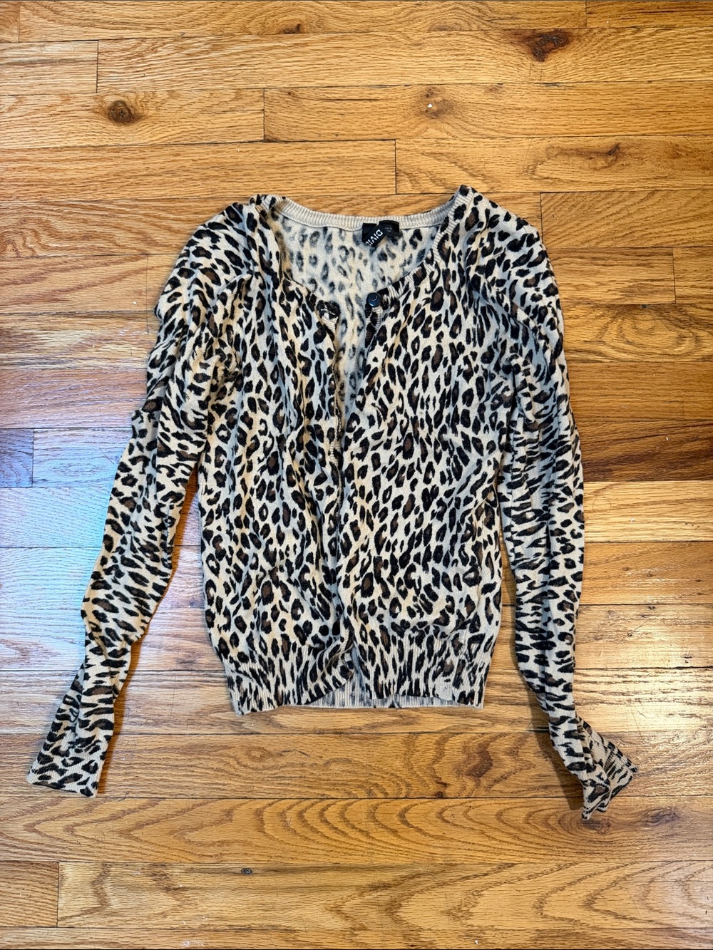 H&M Leopard Print Cardigan - Beige & Black